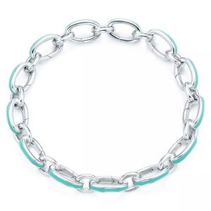 Tiffany & Co. Blue Clasping Link Bracelet Silver With Box & Dust Bag